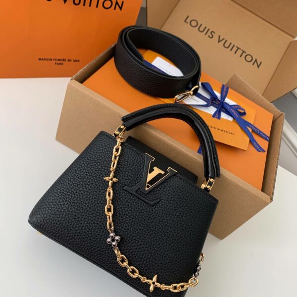 LOUIS VUITTON Capucines mini frame M80239 size:21*14*8cm