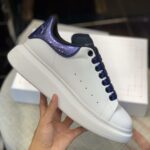 Alexander McQueen MQ Blue snake-grain pattern tail Sneakers