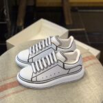 Alexander McQueen MQ White hand-painted Sneakers