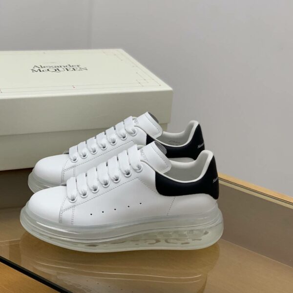 Alexander McQueen MQ Black cowhide tail Air cushion bottom Sneakers