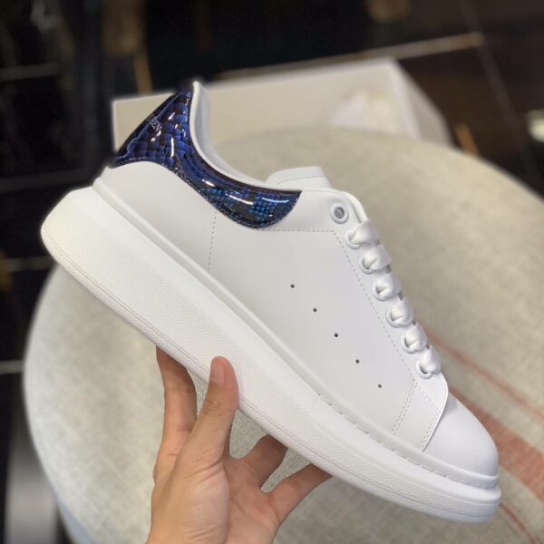 Alexander McQueen MQ Blue paint snake-grain pattern tail Sneakers