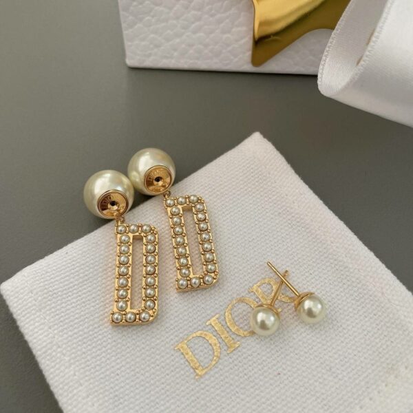 DIOR letter D earrings