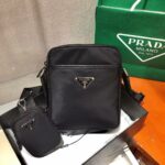 PRADA Re-Nylon recycled nylon and saffiano leather shoulder bag