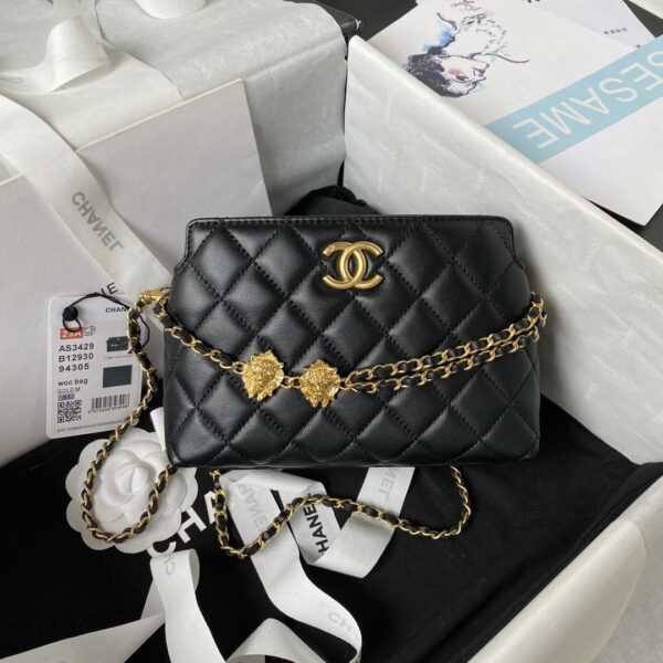 Chanel 23A Golden Little Lion Chain Bag AP3429, Top Quality Size: 19 * 13 * 8cm