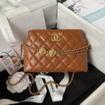 ?Chanel 23A Golden Little Lion Chain Bag AP3429, Top Quality   Size: 19 * 13 * 8cm