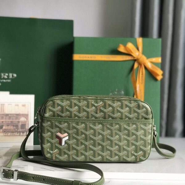 Goyard 2023 brand new Khaki Green Cap-Vert camera bag Size: 22 * 13 * 6.5cm