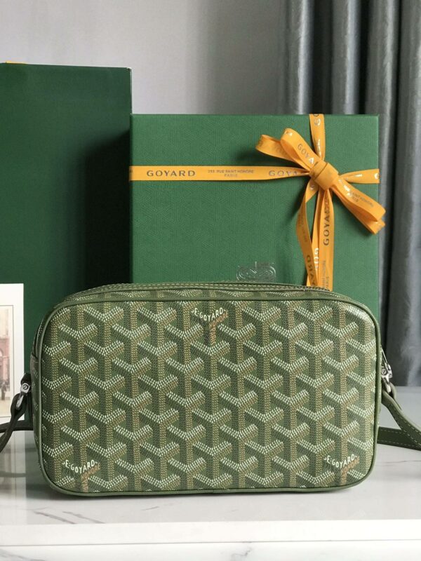 Goyard 2023 brand new Khaki Green Cap-Vert camera bag Size: 22 * 13 * 6.5cm