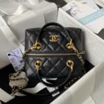 Chanel 23A Premium Handmade Sheepskin Portable Lunch Box Bag AS4201, Top Quality  Size: 17 * 21 * 5.