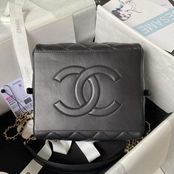 Chanel 23A Premium Handmade Sheepskin Portable Lunch Box Bag AS4201, Top Quality  Size: 17 * 21 * 5.