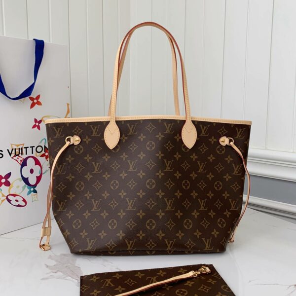 Louis Vuitton NEVERFULL Apricot Medium Shopping Bag M40995, Top Quality Size: 31 * 28 * 14cm