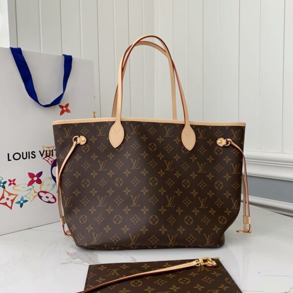 Louis Vuitton NEVERFULL Apricot Medium Shopping Bag M41177, Top Quality Size: 31 * 28 * 14cm