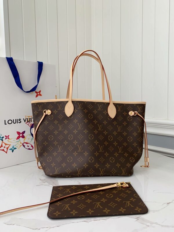 Louis Vuitton NEVERFULL Apricot Medium Shopping Bag M41177, Top Quality Size: 31 * 28 * 14cm