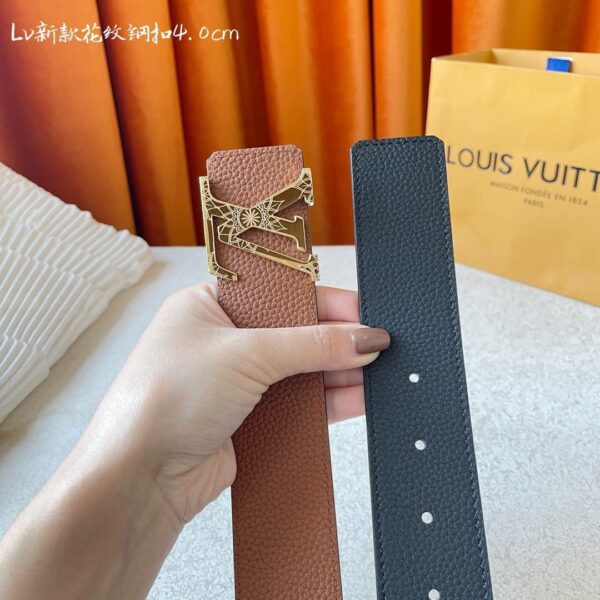 Louis Vuitton New pattern steel buckle 4.0cm Belt 000150