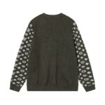 SS23 new autumn product LOUIS VUITTON Monogram jacquard V-neck single-breasted long-sleeved knitted