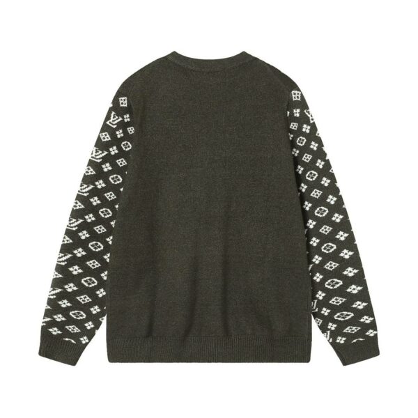 SS23 new autumn product LOUIS VUITTON Monogram jacquard V-neck single-breasted long-sleeved knitted