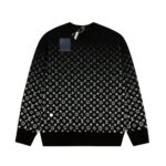 High quality LV Louis Vuitton presbyopic gradient all-over printed crew neck sweatshirt