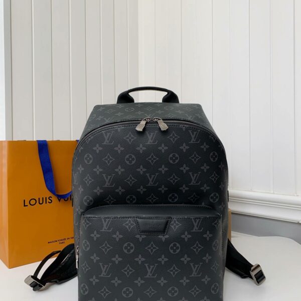 Louis Vuitton Men's DISCOVERY Black Flower Backpack M43186 Top Quality Size: 30 * 40 * 20cm