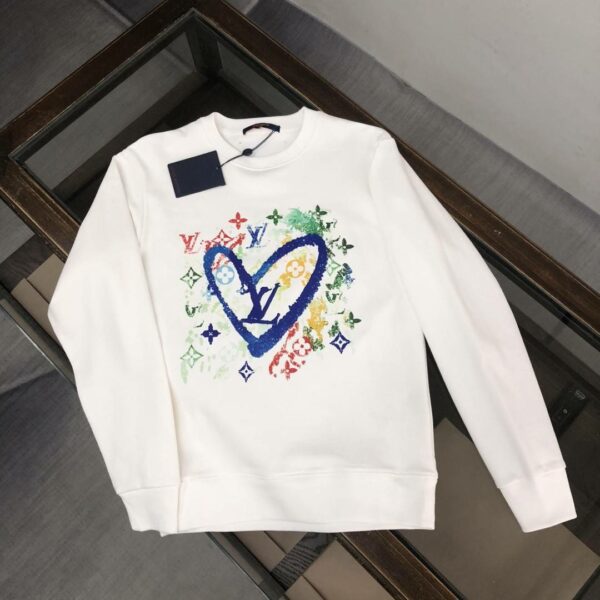 Louis Vuitton 2023 new autumn and winter couples style round neck sweatshirt