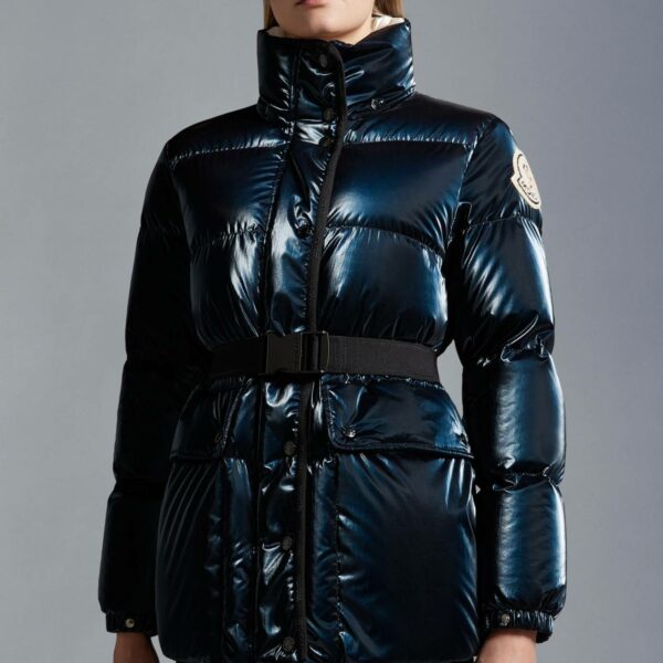 Moncler short jacket down for women-blue