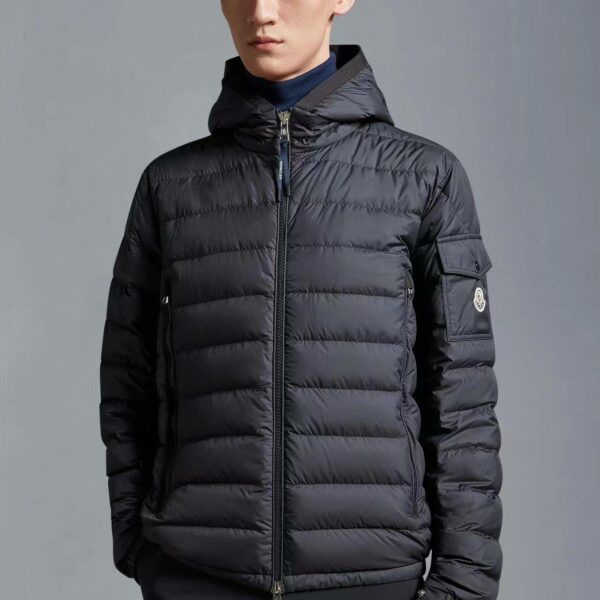 Moncler Short  men's down jacket-black