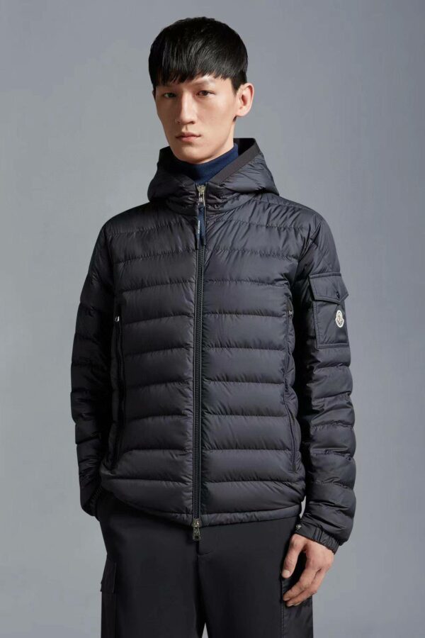 Moncler Short  men's down jacket-black