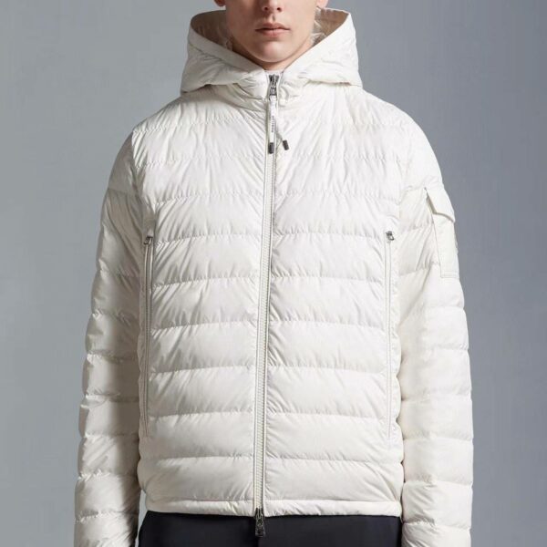 Moncler Short  men's down jacket-white