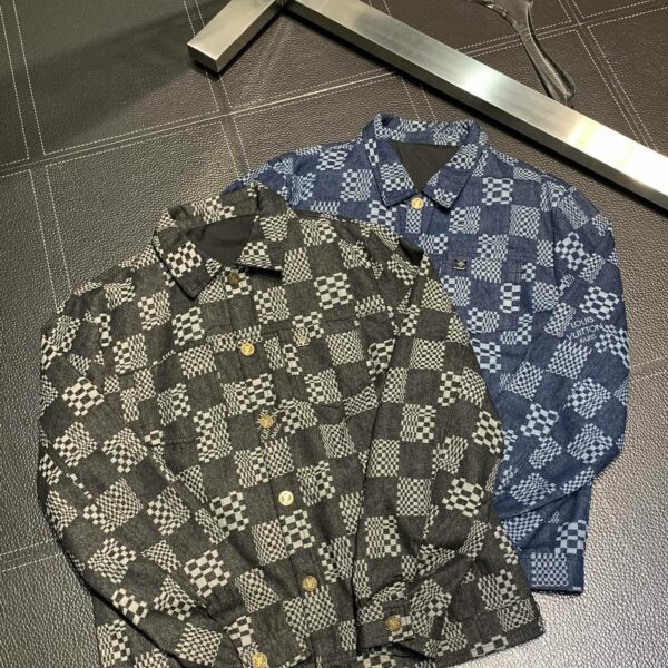 Louis Vuitton lapel denim jacket_副本