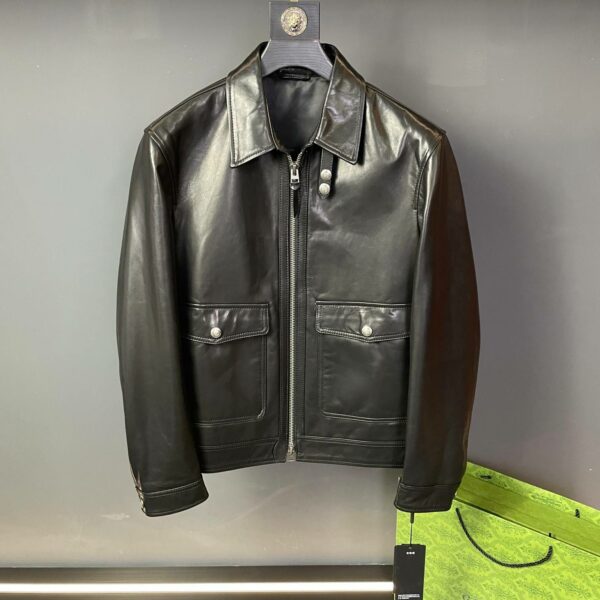 Tom Ford Sheepskin lapel leather jacket