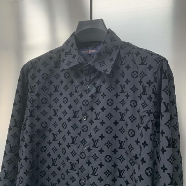 Louis Vuitton Flocked jacquard all over printed long sleeve shirt