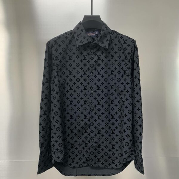 Louis Vuitton Flocked jacquard all over printed long sleeve shirt