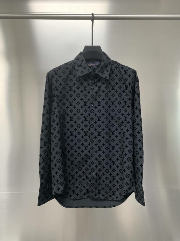 Louis Vuitton Flocked jacquard all over printed long sleeve shirt