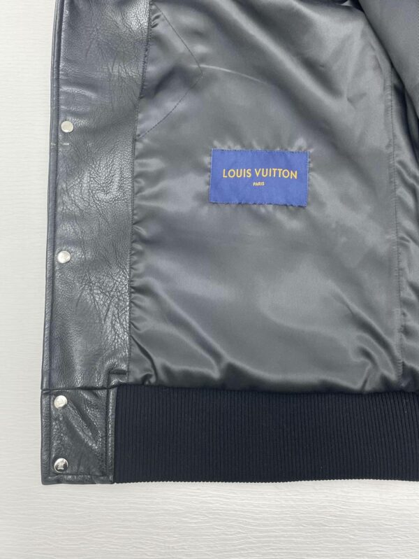 Louis Vuitton Baseball blouson jacket with sheepskin body and wool sleeves