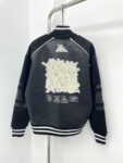 Louis Vuitton Baseball blouson jacket with sheepskin body and wool sleeves