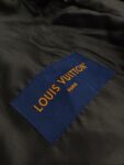 Louis Vuitton Faux leather patchwork sleeve baseball uniform