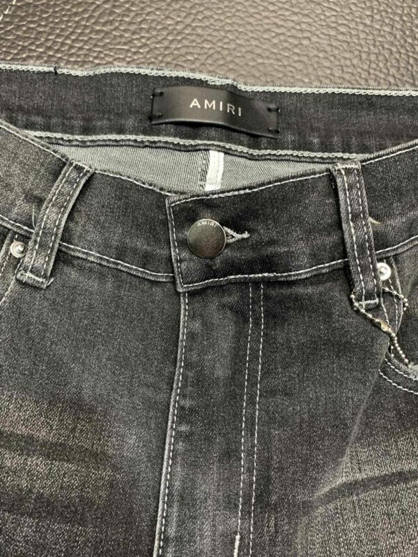 Amiri slim fit petite straight jeans_副本