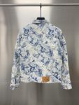 Louis Vuitton Floral jacquard fringed denim jacket