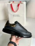 Alexander McQueen MQ golden cowhide tail Air cushion bottom Sneakers