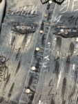 Balenciaga Lapel graffiti denim jacket