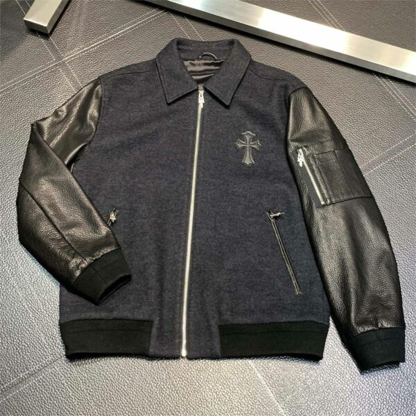 Chrome Hearts patchwork leather jacket