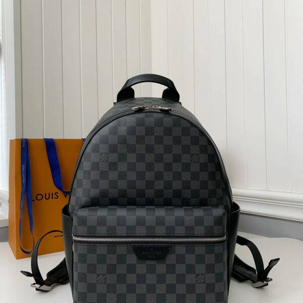 Louis Vuitton 24s New DISCOVERY Small Black Checker Backpack N40514, Top Quality Size: 29 * 38 * 20c