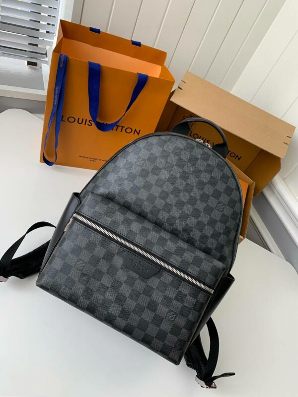 Louis Vuitton 24s New DISCOVERY Small Black Checker Backpack N40514, Top Quality Size: 29 * 38 * 20c