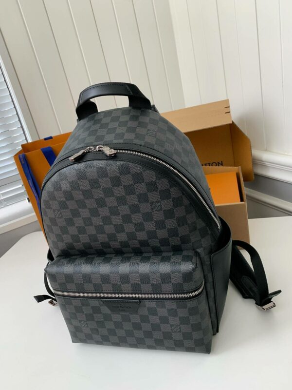 Louis Vuitton 24s New DISCOVERY Small Black Checker Backpack N40514, Top Quality Size: 29 * 38 * 20c