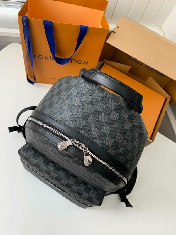 Louis Vuitton 24s New DISCOVERY Small Black Checker Backpack N40514, Top Quality Size: 29 * 38 * 20c