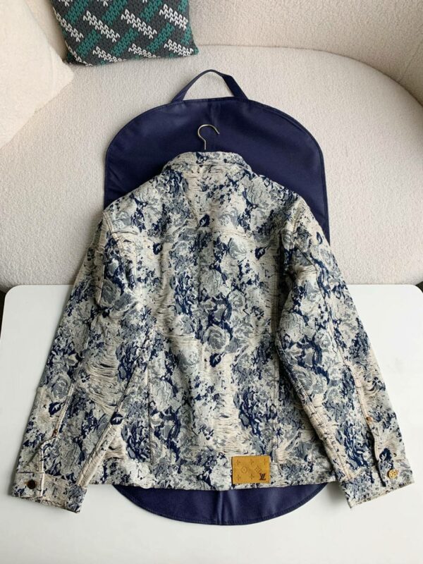 Louis Vuitton Classic Logo printed all over patchwork denim jacket