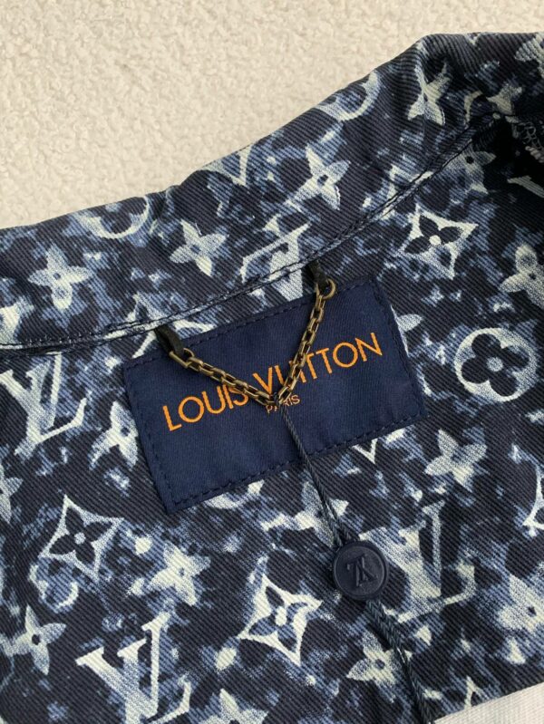 Louis Vuitton Classic Logo printed all over patchwork denim jacket