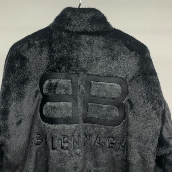 Balenciaga embroidered fur jacket