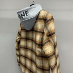 Balenciaga flannel plaid shirt jacket