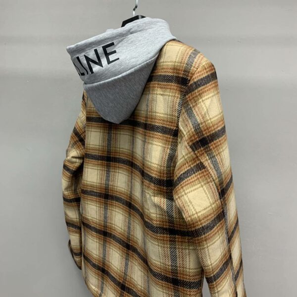 Balenciaga flannel plaid shirt jacket