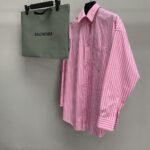 Balenciaga striped long-sleeved shirt