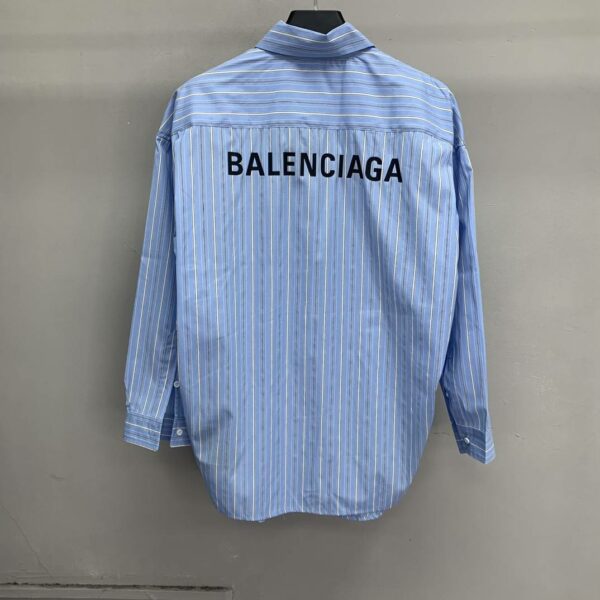 Balenciaga striped long-sleeved shirt